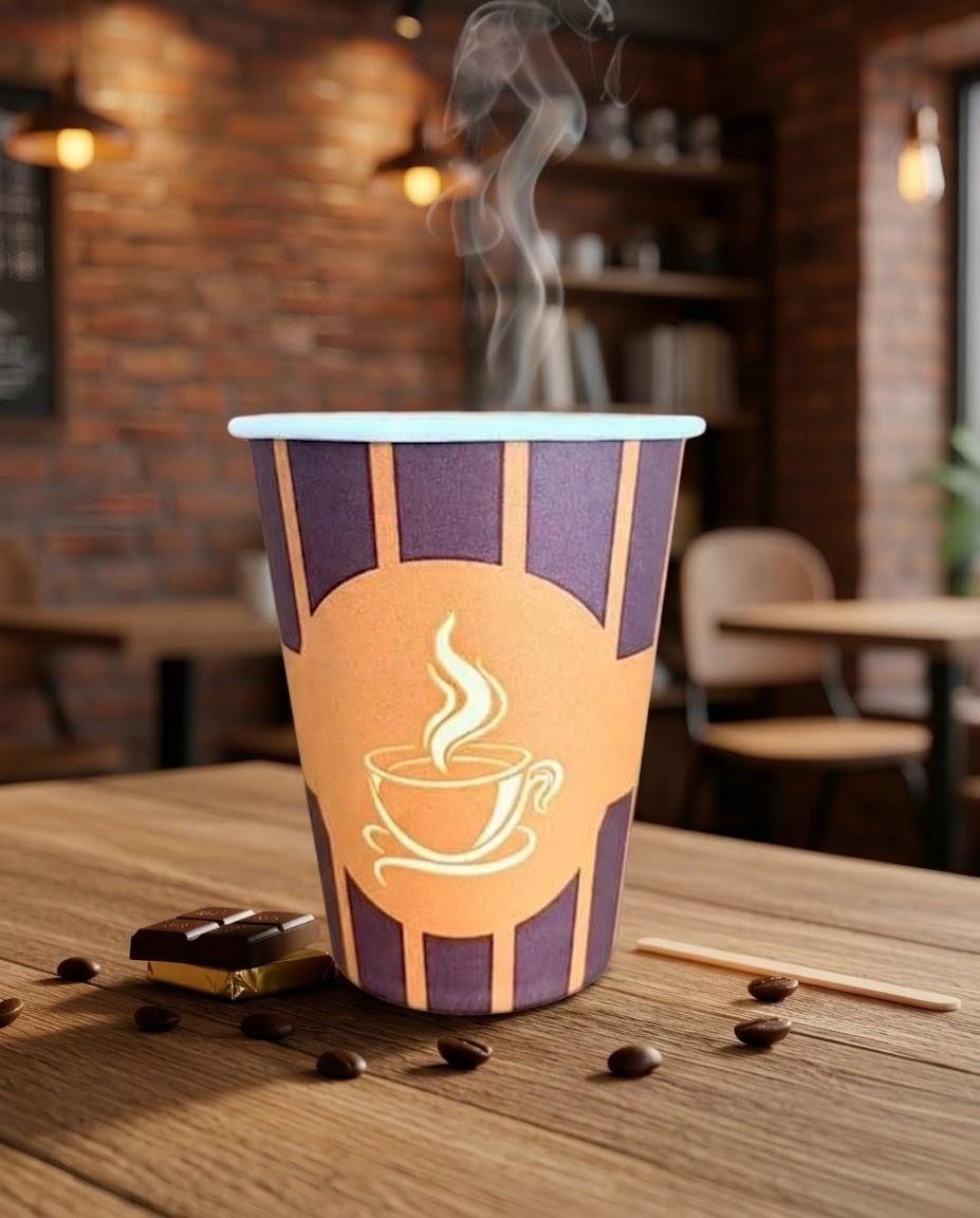 Vaso de cartón estampado de 9 onzas Prisca